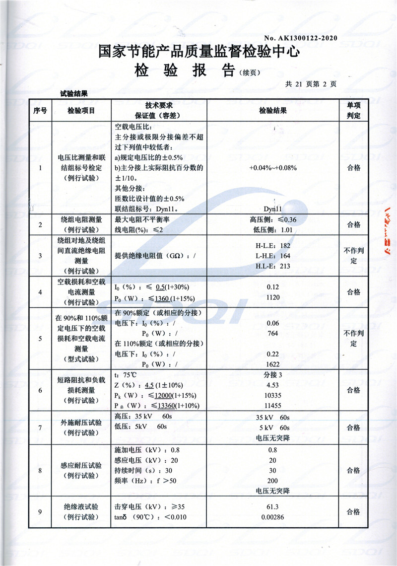 高低压试验报告-S11-1250安陆安陆安陆油浸式变压器-2.jpg